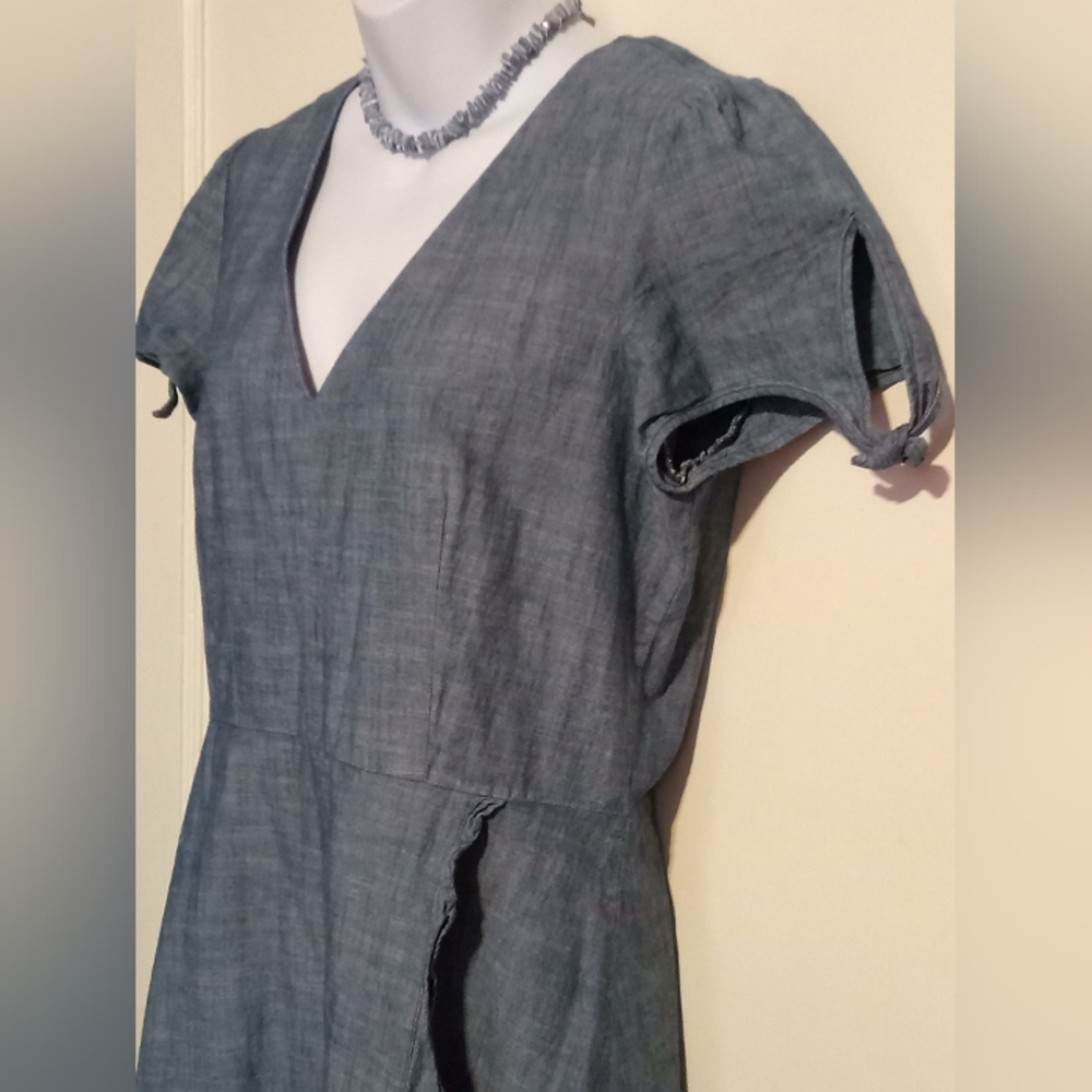 🛍️ BUNDLE ONLY🛍️J. Crew Elegant Blue Jean  Women's Dress - Picture 5 of 8